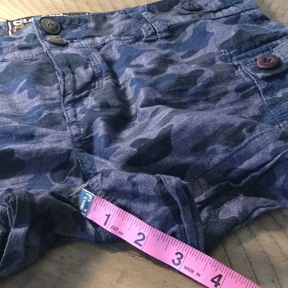 Superdry Regiment Blue Camo Cargoshorts pockets XS - Picture 11 of 13